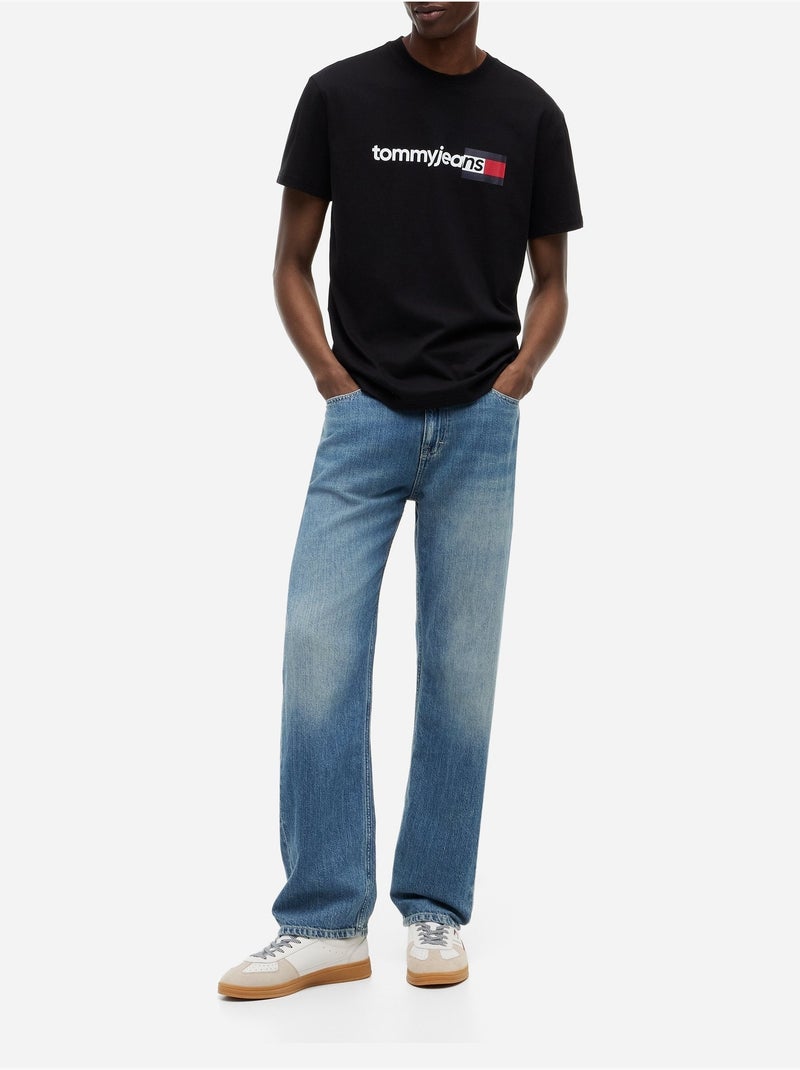 Maglietta collo rotondo - Tommy jeans Nero - Kiabi