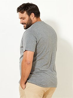 Taglie forti Uomo - Maglietta comfort jersey - Kiabi