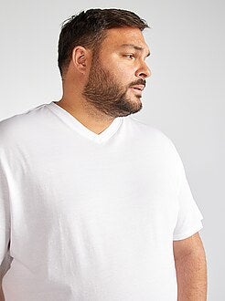 Taglie forti Uomo - Maglietta comfort jersey tinta unita - Kiabi