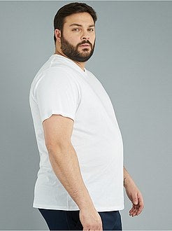 Taglie forti Uomo - Maglietta comfort jersey tinta unita - Kiabi