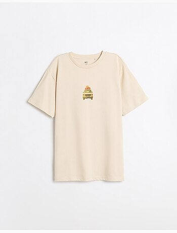 Maglietta con maglia stampata, mo fashion