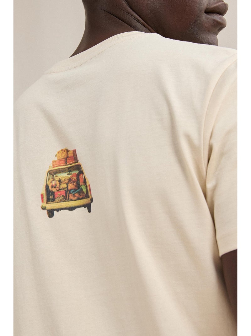 Maglietta con maglia stampata, mo fashion Beige - Kiabi