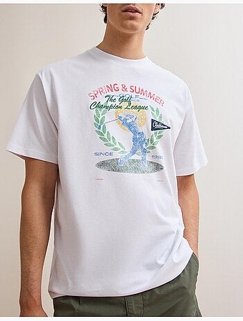 Maglietta con maglia stampata, MO Fashion