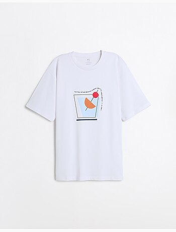 Maglietta con maglia stampata, MO Fashion