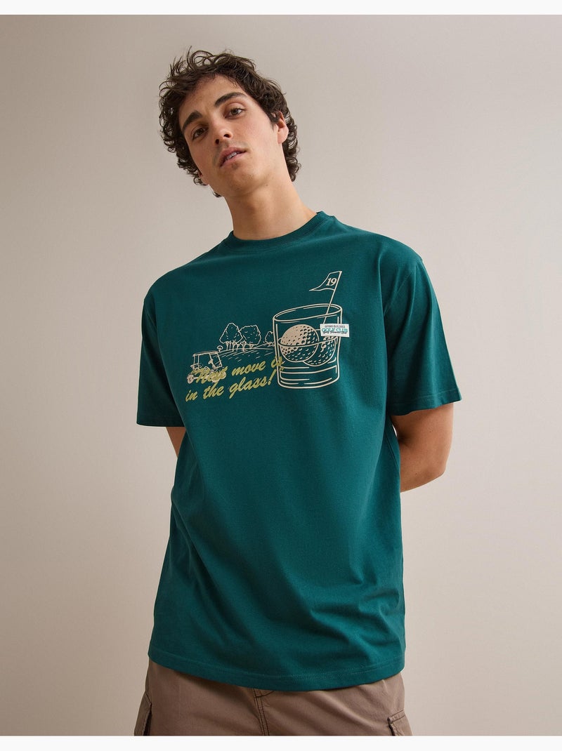 Maglietta con maglia stampata, MO Fashion Verde - Kiabi