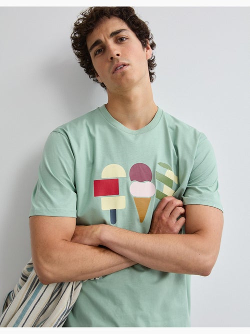 Maglietta con maglia stampata, MO Fashion - Kiabi Maglietta con maglia stampata, MO Fashion - Kiabi