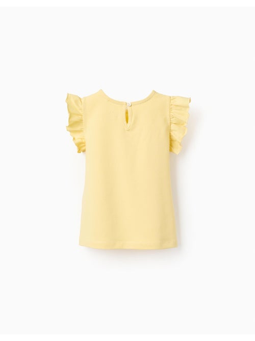 Maglietta con maniche arricciate e colletto rotondo - Kiabi