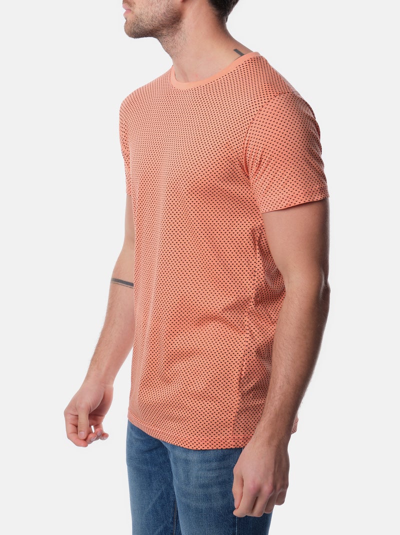 Maglietta con motivo Arancione corallo - Kiabi
