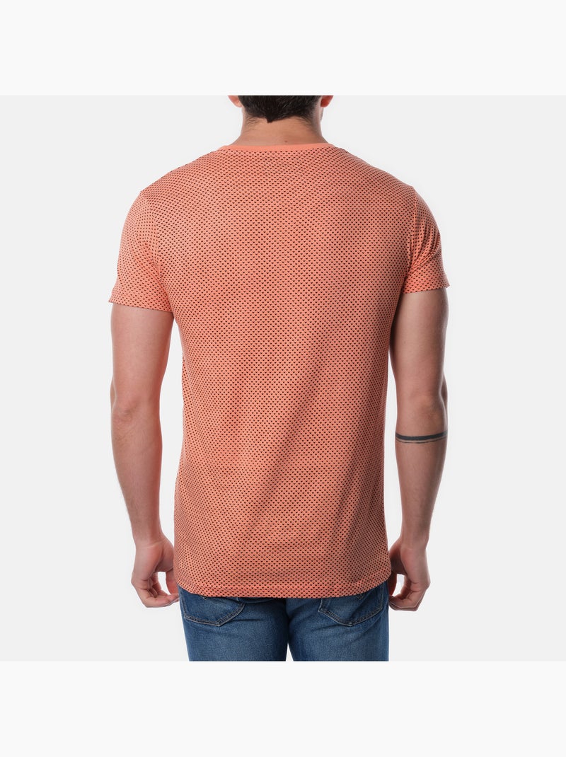 Maglietta con motivo Arancione corallo - Kiabi