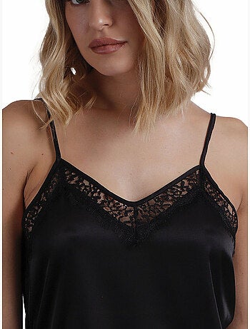 Maglietta con scollo a V in pizzo da donna ADMAS