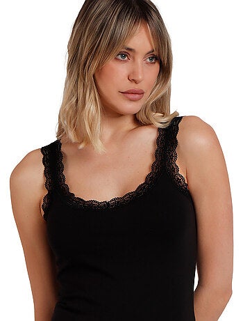 Maglietta con spalline in pizzo e onde da donna ADMAS