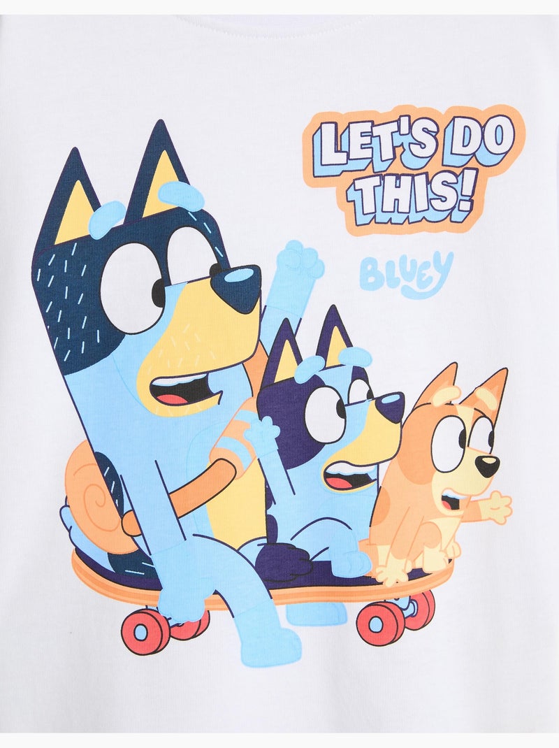 Maglietta con stampa 'bluey', mo fashion Bianco - Kiabi