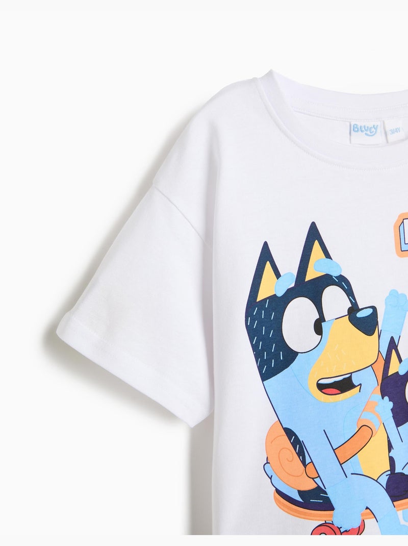 Maglietta con stampa 'bluey', mo fashion Bianco - Kiabi