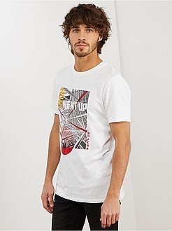 Uomo dalla S alla XXL - Maglietta con stampa 'eco-design' - Kiabi