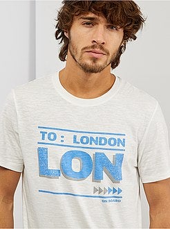 Uomo dalla S alla XXL - Maglietta con stampa 'eco-design' - Kiabi