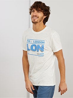 Uomo dalla S alla XXL - Maglietta con stampa 'eco-design' - Kiabi