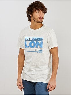 Uomo dalla S alla XXL - Maglietta con stampa 'eco-design' - Kiabi