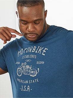 Taglie forti Uomo - Maglietta con stampa 'eco-design' - Kiabi