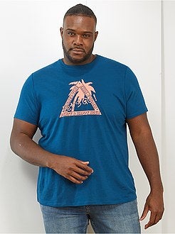 Taglie forti Uomo - Maglietta con stampa 'eco-design' - Kiabi