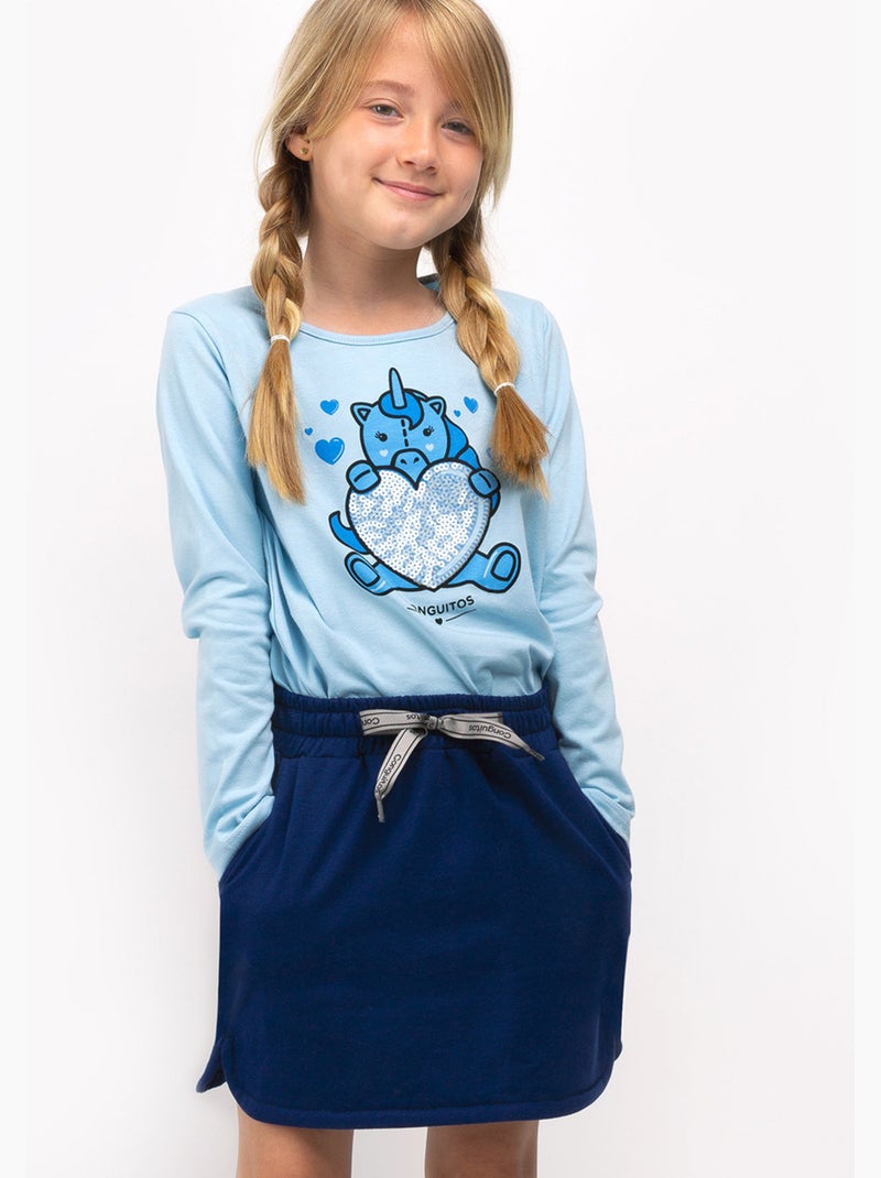 Maglietta conguitos Blu reale - Kiabi