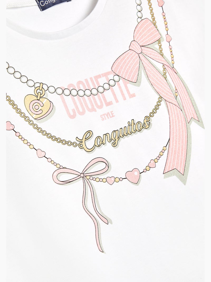 Maglietta conguitos coquette Bianco - Kiabi