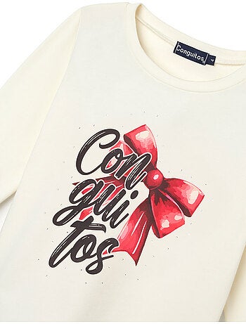 Maglietta conguitos larga estampado