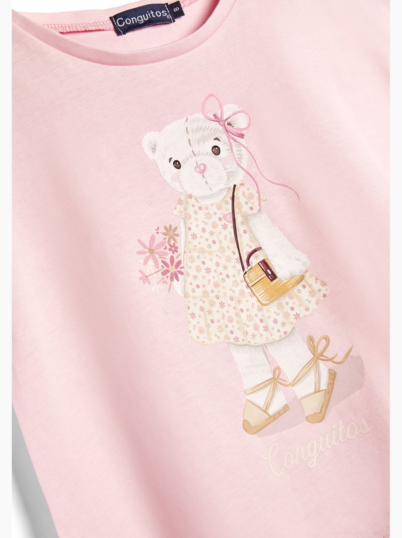 Maglietta conguitos osito Rosa - Kiabi