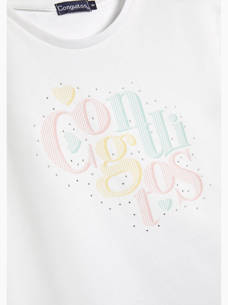 Maglietta conguitos strass ts Bianco - Kiabi