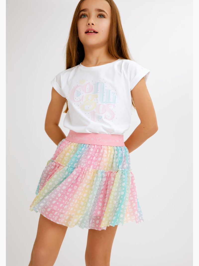 Maglietta conguitos strass ts Bianco - Kiabi