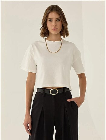 Maglietta corta con scollo a giro basic hiccup