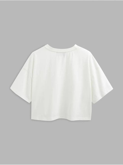 Maglietta corta con scollo a giro basic hiccup - Kiabi Maglietta corta con scollo a giro basic hiccup - Kiabi