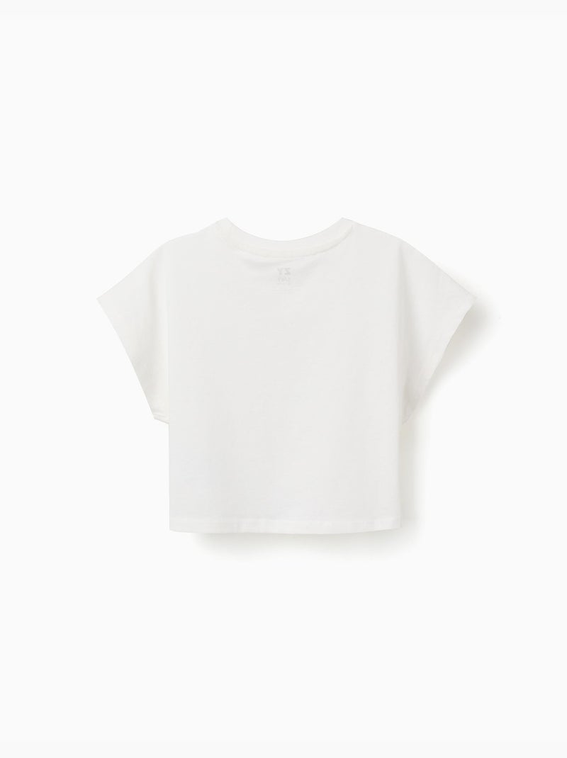 Maglietta corta in cotone Bianco - Kiabi