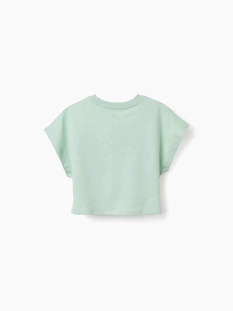 Maglietta corta in cotone Verde chiaro - Kiabi
