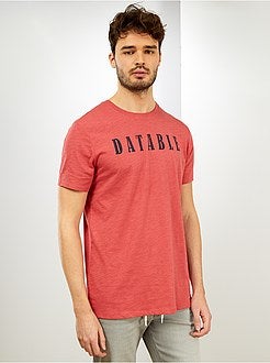 Taglie forti Uomo - Maglietta cotone bio + 1m90 'eco-design' - Kiabi