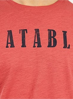 Taglie forti Uomo - Maglietta cotone bio + 1m90 'eco-design' - Kiabi