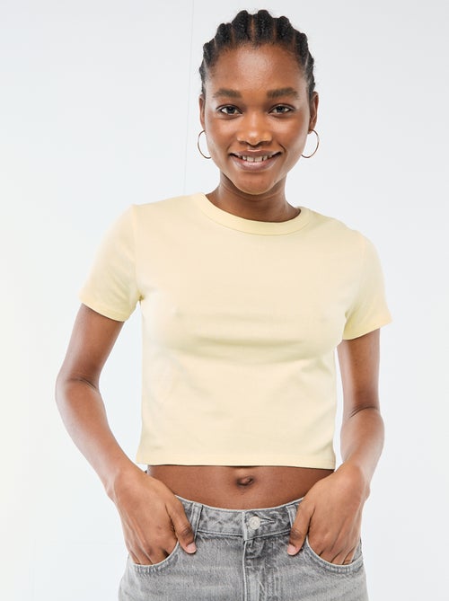 Maglietta crop top basic - Kiabi