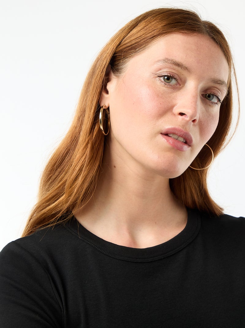 Maglietta crop top basic Nero - Kiabi