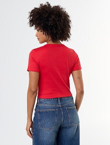 T-shirt crop top basico