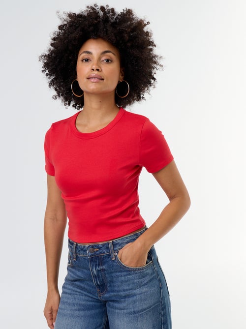 Maglietta crop top basic - Kiabi