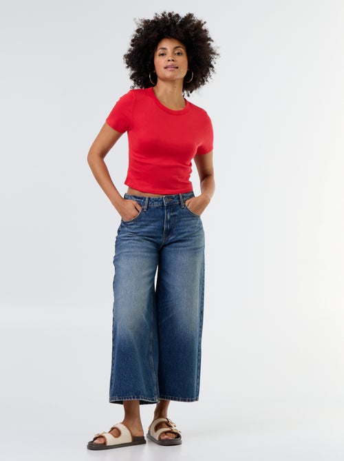 Maglietta crop top basic - Kiabi