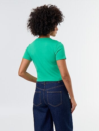 T-shirt crop top basico