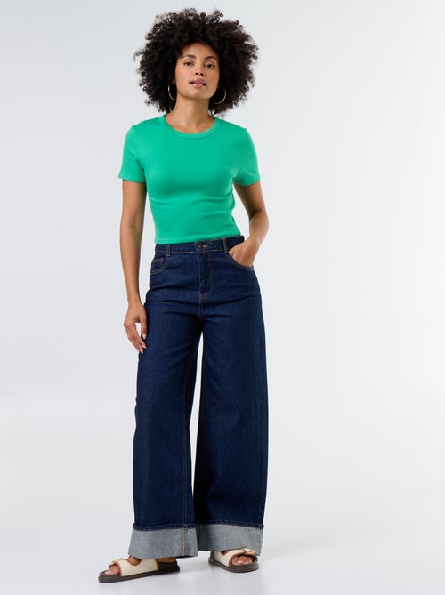 Maglietta crop top basic - Kiabi
