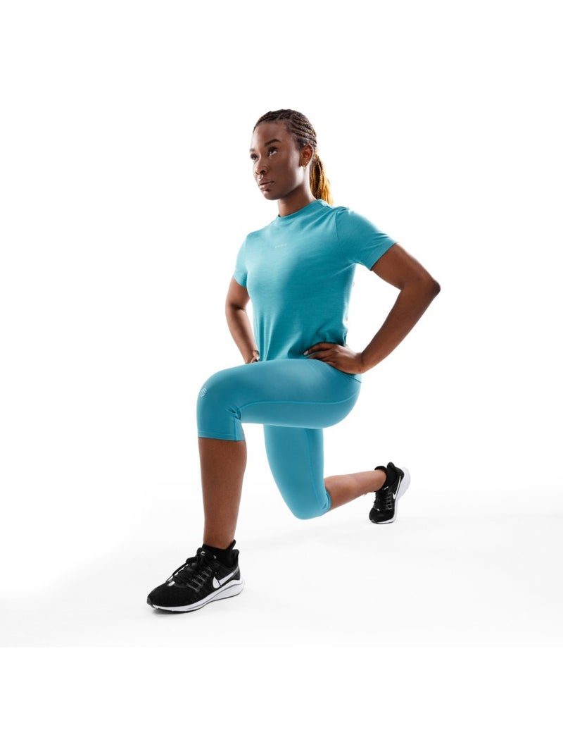 Maglietta da allenamento a maniche corte da donna fitness donna euphoria Blu - Kiabi