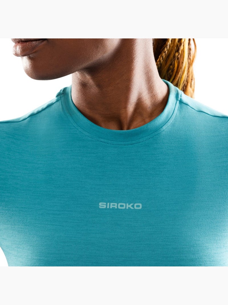 Maglietta da allenamento a maniche corte da donna fitness donna euphoria Blu - Kiabi