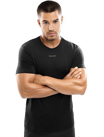 Maglietta da allenamento a maniche corte da uomo fitness uomo conquer