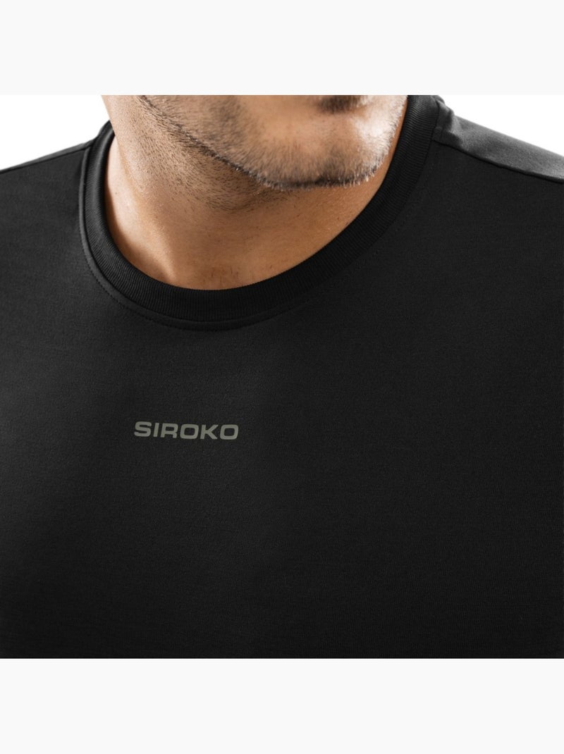 Maglietta da allenamento a maniche corte da uomo fitness uomo conquer Nero - Kiabi