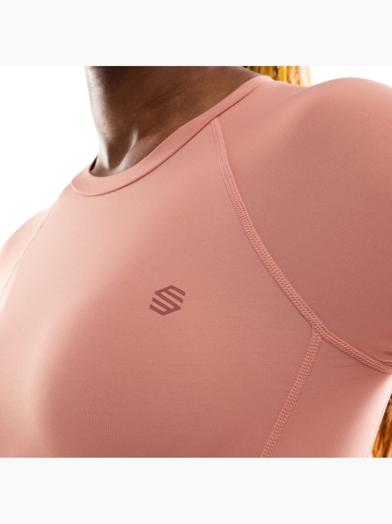 Maglietta da allenamento a maniche lunghe da donna fitness donna poise Corallo - Kiabi