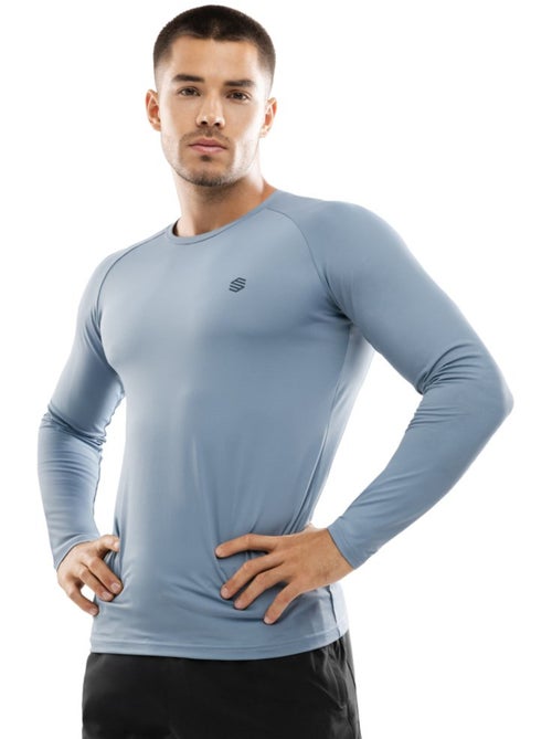 Maglietta da allenamento a maniche lunghe da uomo fitness uomo aqua - Kiabi