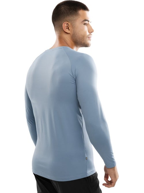 Maglietta da allenamento a maniche lunghe da uomo fitness uomo aqua - Kiabi