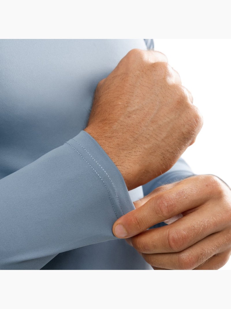 Maglietta da allenamento a maniche lunghe da uomo fitness uomo aqua Blu - Kiabi